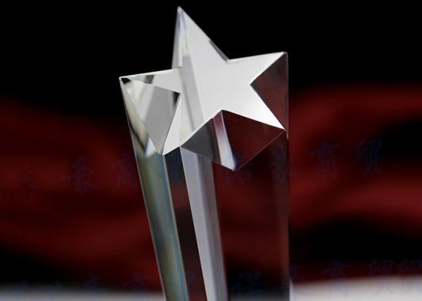Troféu de vidro gravado do projeto simples, Team Champions Glass Trophy Cup