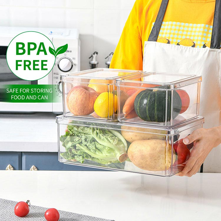 Пластмасса космоса ящиков BPA организатора холодильника кухни свободная спасительная