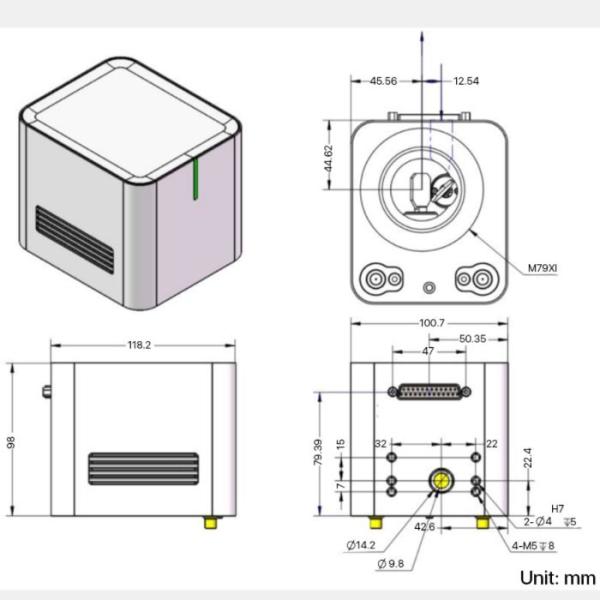 Practical High Speed Galvo Scanner , Ouya M102 Stable Fiber Laser Scan Head