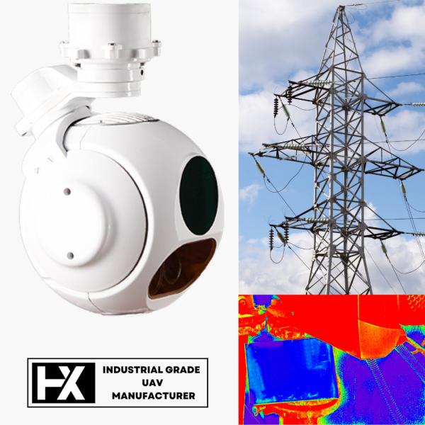 Câmera da imagiologia térmica da câmera do zangão de HXTS01BT 860g 640X512 PTZ para o zangão HXTS01BT