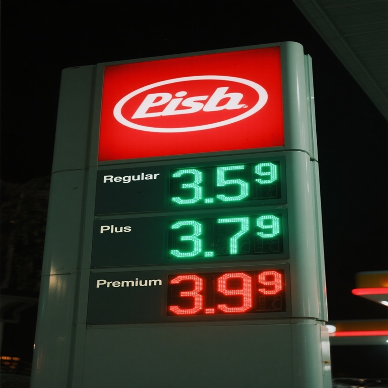 Red Electronic Gas Price Sign 6 Inch 8 Inch 12 Inch LED Gas Station Signs For Small Gas Stations