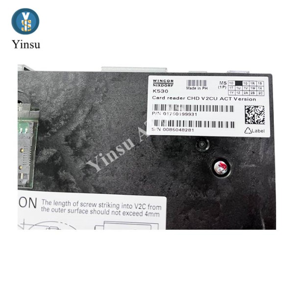 1750301279 01750301279 ATM Parts Wincor Card Reader CHD V2CU ACT Version 01750199931 1750199931