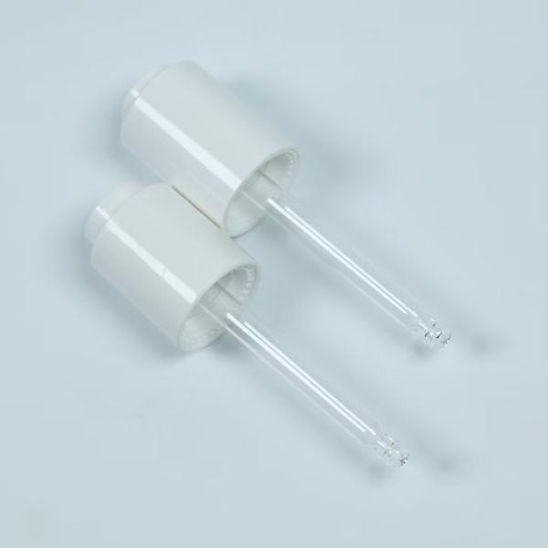 Custom Color 18mm 24mm Glass Pipette Press Down Type Plastic Dropper with Round Shape and Pump Material plastic pp and glass