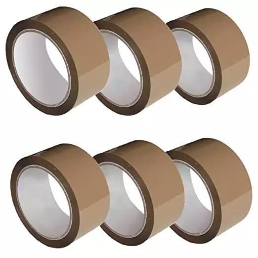Brown Carton Sealing Bopp Packing Tape Strong Clear Adhesive Tape Jumbo Roll