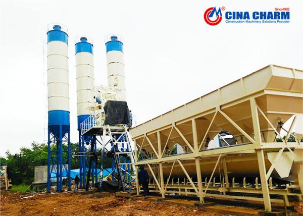 Bridges Charging 1600L HZS50 Concrete Batching Machine