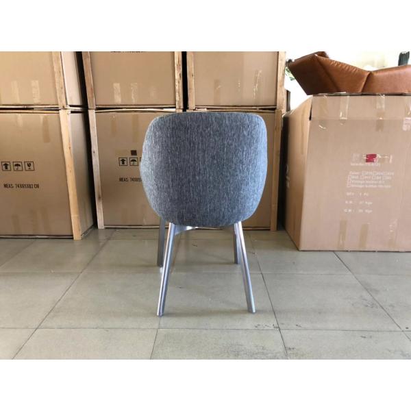 Comfortable Cocoon L Fiberglass Arm Chair With Solid Walnut Base And Legs