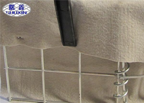 Galfan Coated Welded Gabion Baskets Geotextile Lined Construction Wall