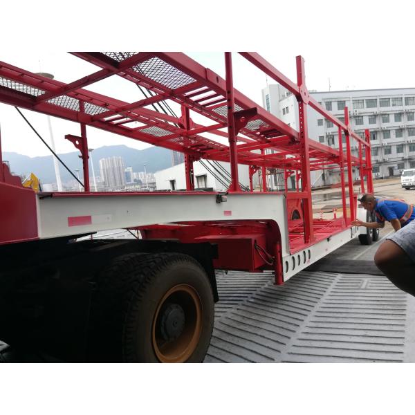 3 оси автотранспортер полуприцеп с стальным материалом и полезной нагрузкой 40000 кг