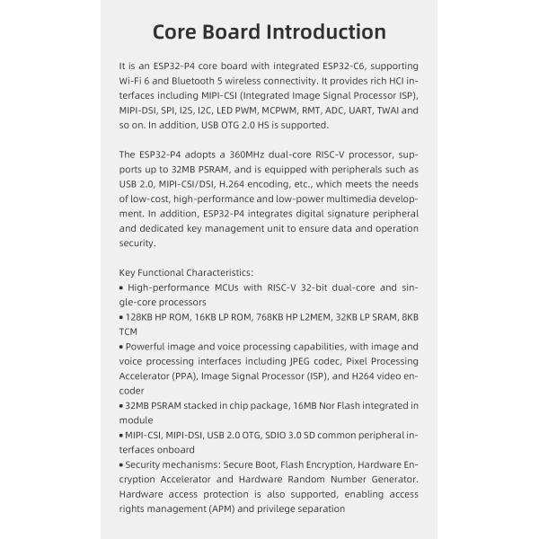 JC-ESP32P4-M3-C6 Module d'affichage ESP32 La solution ultime pour votre entreprise