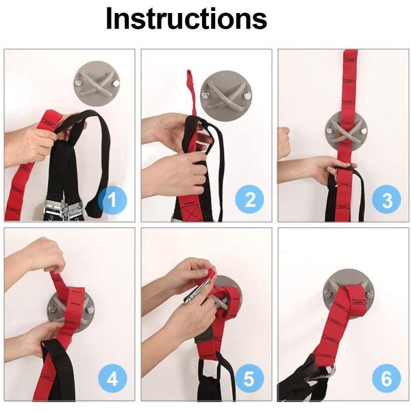 Стандартная стена потолок крепление крепление для тренажерного зала дома подвески ремни кольца фитнес-тренинги йога качаться боевые веревки