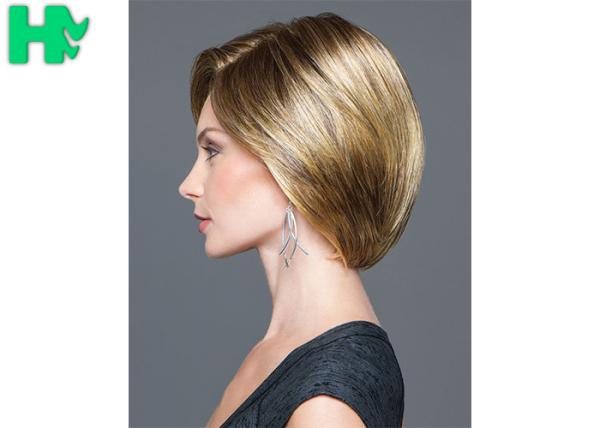 Silk Straight Short Heat Safe Synthetic Wigs No Shedding Professional