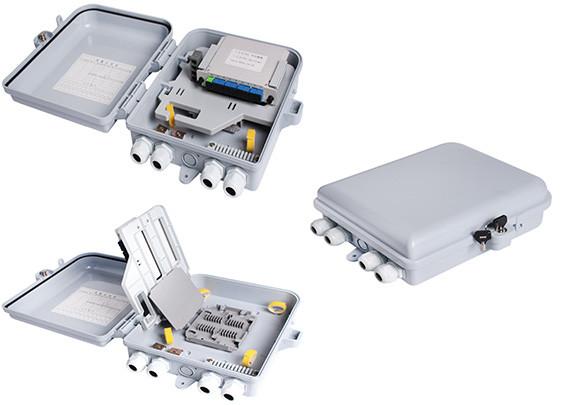 Outdoor Plastic Fiber Optic Terminal Box / 16 Core FTTH Termination Box