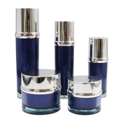 Customized Pump And Cap Cosmetic Packaging Set With Acrylic Cap
