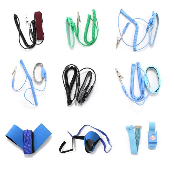 Nylon Anti Static ESD Wrist Strap Protection Band Various Color For Cleanroom