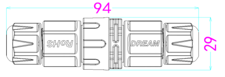Пин электрического соединителя 2 силы винта водоустойчивый для на открытом воздухе кабеля света СИД