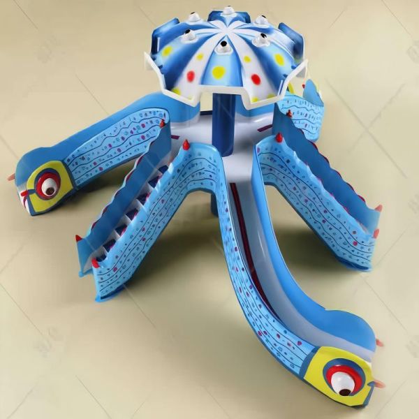 Water Playgrounds Octopus Water Slide Smooth Surface With 6 Tentacles