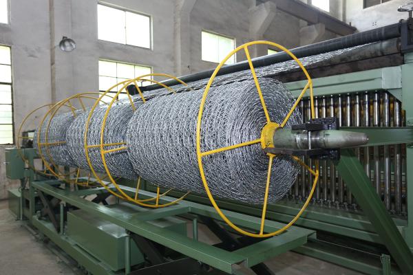 Automatic Gabion Wire Netting Machine Width 4300mm PLC Control 22kw