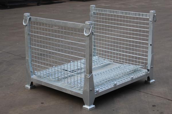 Collapsible Electro Zinc Plated 50x50 Mesh Metal Storage Cage