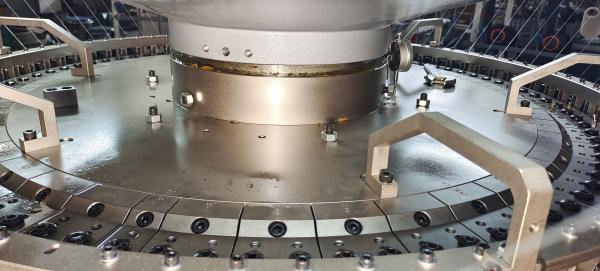 Interlock Rib Double Cylinder Knitting Machine For Bandage Cloth Making