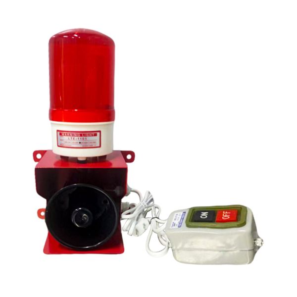 BAB-119A Fire Sound and Light Alarm, 12V 20W 120dB High Decibel Waterproof Dustproof Fire Strobe Siren, 6 Hours Continuous Working Wall Mounted Fire Warning Light and Horn for Factory Warehouse Indust