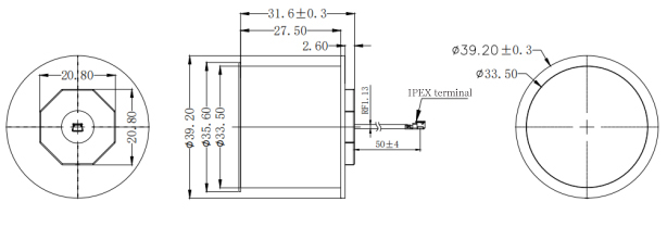 Full Frequency RTK GNSS Antenna High Precision Anti Multipath HT-T076G