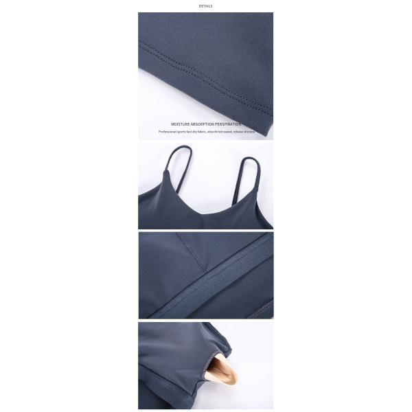 Yoga Fitness Cropped Tank Top Lightweight Compression Running Sports Padded Bra