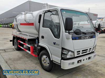 600P 130Hp ISUZU Sewage Suction Truck ISO9001 2015 TUV Certificated