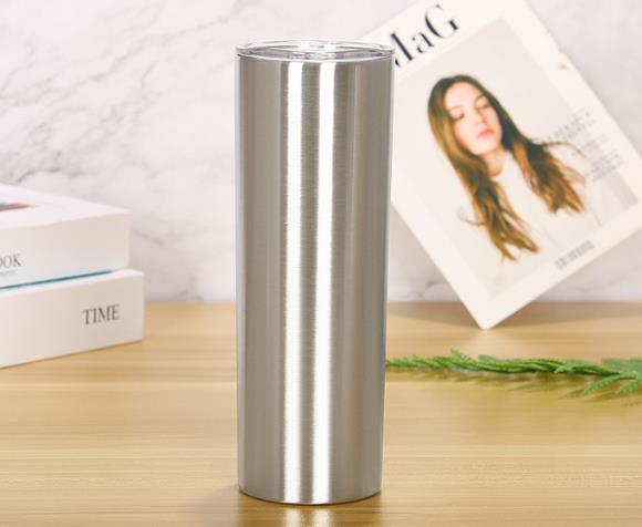 20oz Skinny Straight Blank Sublimation Tumblers With Lid Straw
