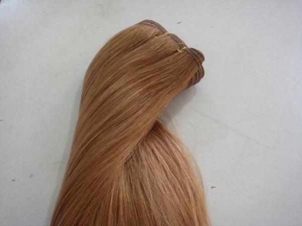 Personnalisé cheveux humains droits tissus tissus cheveux blonds extensions de cheveux humains