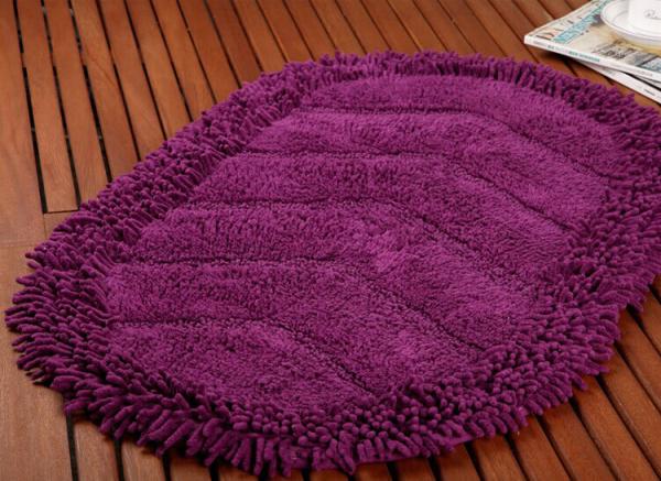 Absorbent Cheap Microfiber Bathroom Mat Anti-Slip Shaggy Surface Modern Style Mat