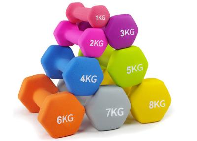 Gym Equipment Colorful Fitness Neoprene Dumbbell Adjustable 4Kg Vinyl