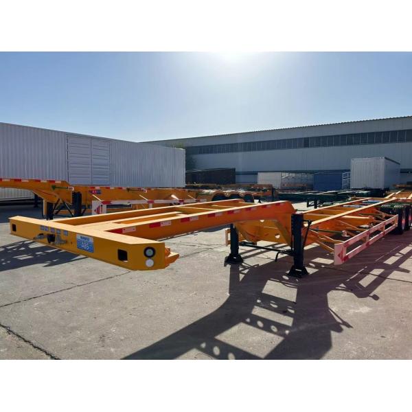 Tandem Skeleton Semi-Trailer 3-Axle Semi Trailer Tread 1820mm Tire Number 8/12/16