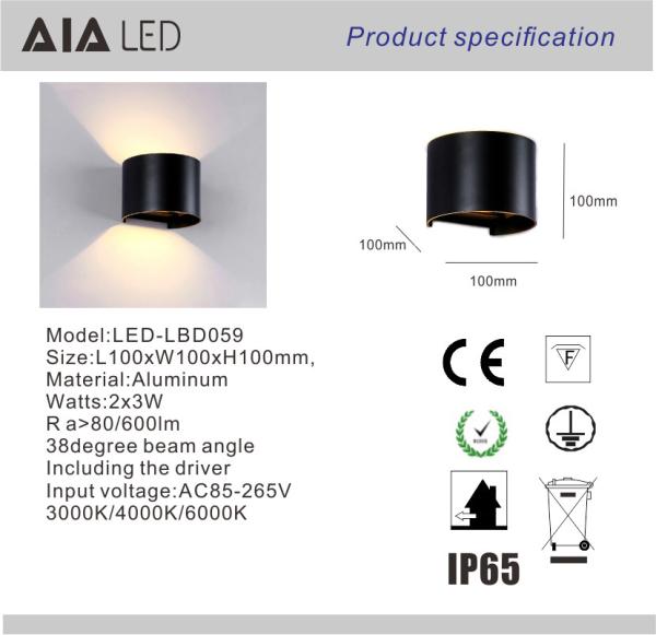 Waterproof IP65 adjustable angle outside wall lights black & outdoor wall led light