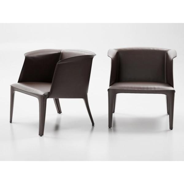 Removable Cover Isabel Armchair Chair / Leather Mid Century Modern Armchair