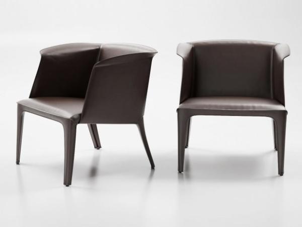 Removable Cover Isabel Armchair Chair / Leather Mid Century Modern Armchair