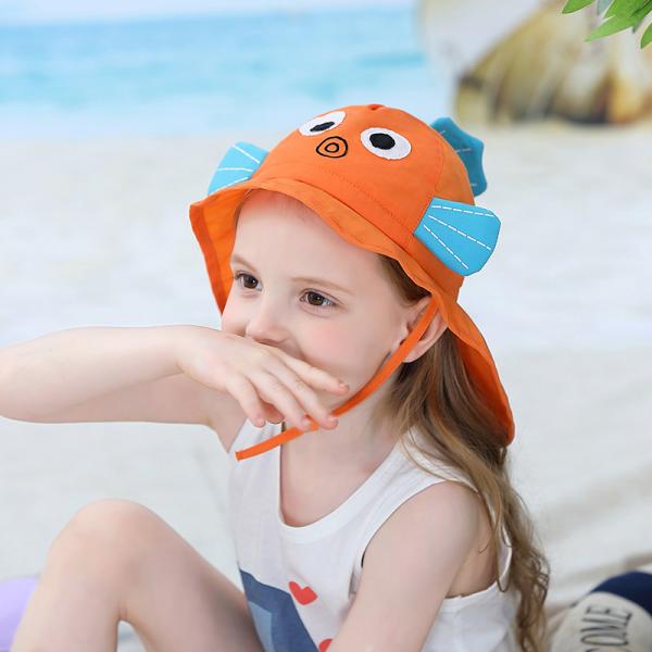 Cartoon Summer Childrens Bucket Hats UV Protection Sun Hat OEM ODM