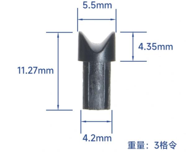 ID .165 4.2mm アローシャフトと4.2mm クロスボウボルト ムーンノック