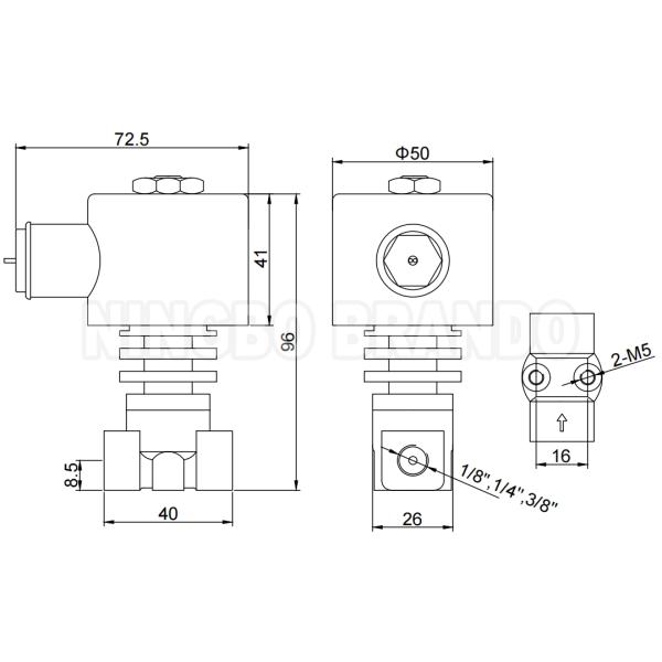 Ultra High Temperature Steam Brass Solenoid Valve 1/8'' 1/4'' 3/8'' 24V 110V 220V
