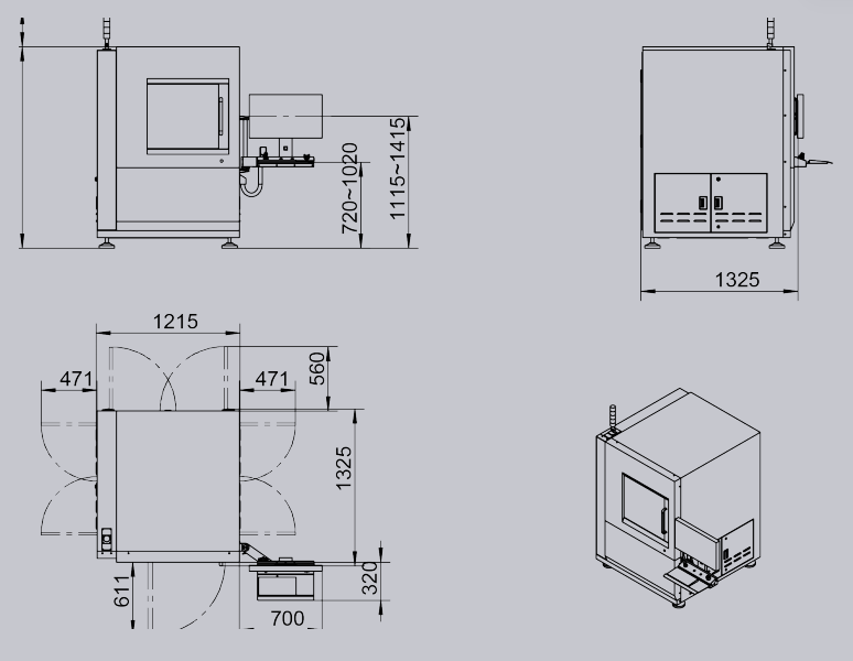 Semiconductor BGA Flip Chip Inspection X-ray AX8300 UNICOMP Fingerprint Access Control