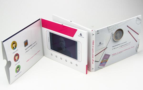 5 inch video brochure card with HD screen,video brochure manufature  UK project
