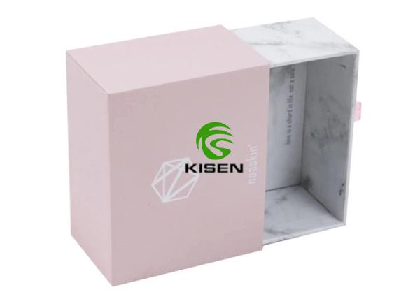 High End Exquisite Cardboard Jewelry Gift Boxes Biodegradable Light Pink Color