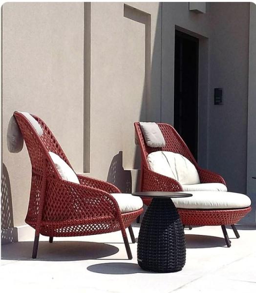 Outdoor Light Luxury PE Rattan Sofa Table Set Patio Waterproof Aluminum Furniture