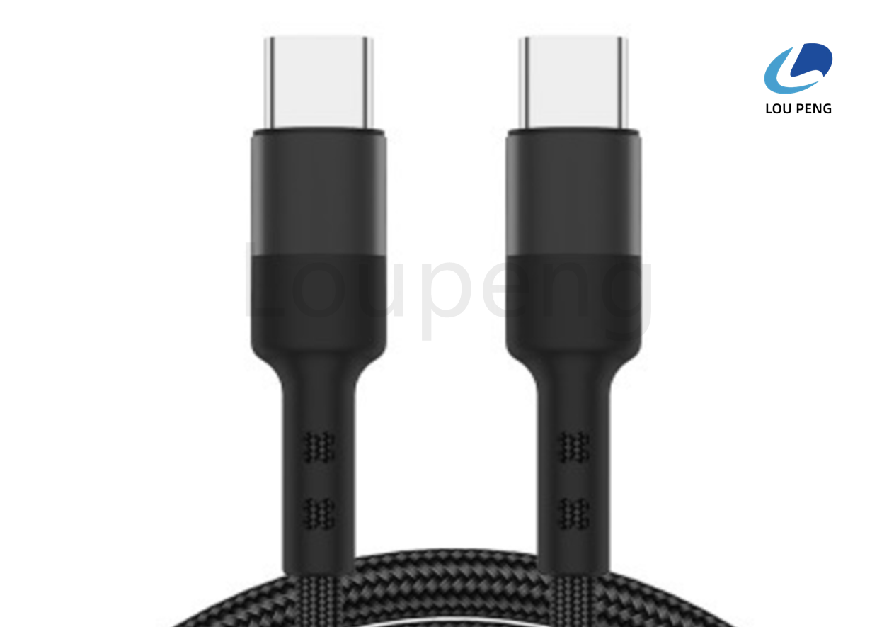 Power Supply to Bus Max 1.25GBs USB-C Power Delivery Cable Black White Robust Construction for Long Term and Reliability