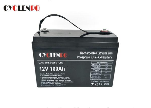 100ah Lifepo4 12 Volt Deep Cycle Battery , 12 Volt Lithium Iron Phosphate Battery For Lead Acid Replacement