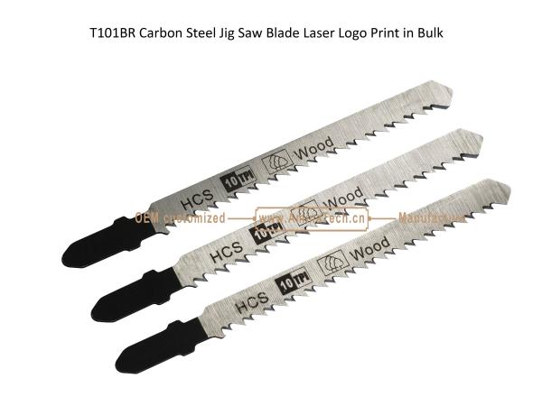 T101BR Carbon Steel Jig Saw Blade Laser Logo Print in Bulk size:100mmx8x10T, Cutting Woods,Reciprocating Saw Blade