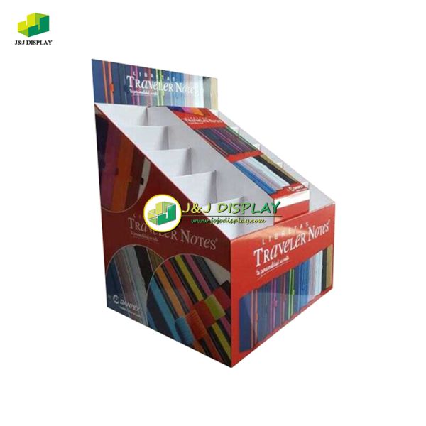 Corrugated Paper Retail Floor Display Stand Foldable Moisture Resistant