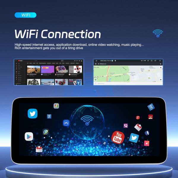 USB подключение 12,3 дюйма полный сенсорный экран QLED Android Автомобильное радио Универсальный год 6 128 ГБ