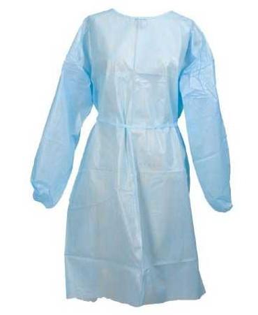 Roupa descartável plástica da segurança do CPE, vestidos longos do hospital da luva