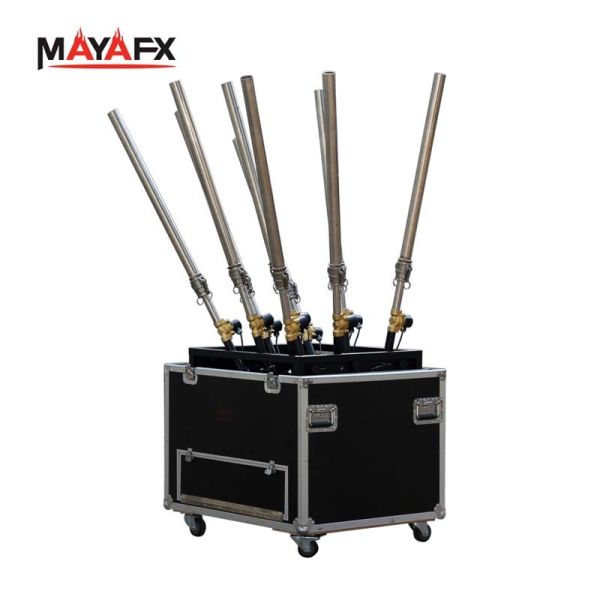 Nine Tubes Confetti Cannon with DMX Control and Adjustable Angle for Festive Events and Concerts