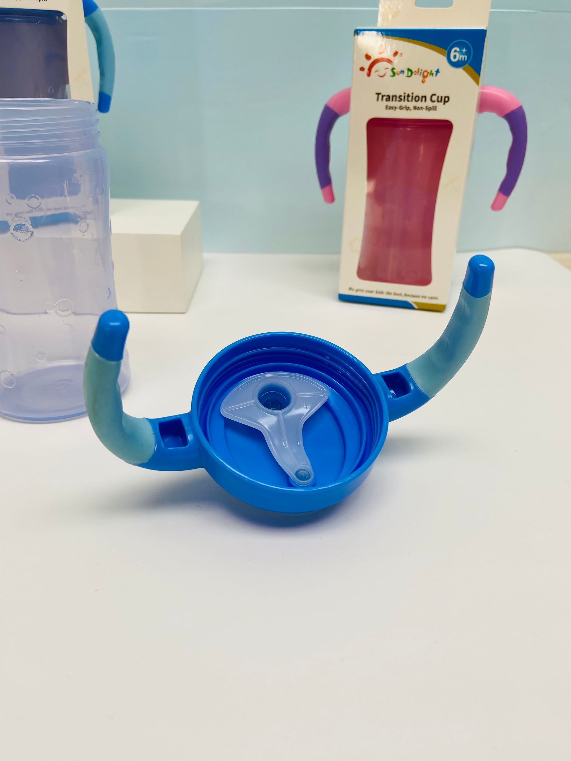 Не ручка расслоины двойная чашки Sippy ребенка 6 унций
